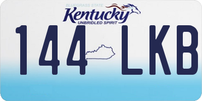 KY license plate 144LKB