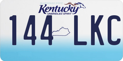 KY license plate 144LKC