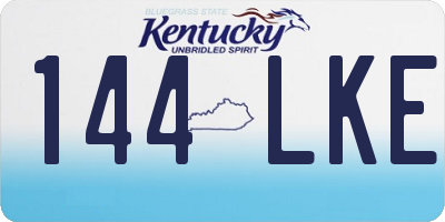 KY license plate 144LKE