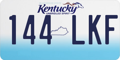 KY license plate 144LKF