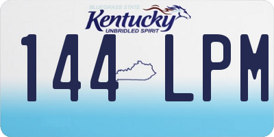 KY license plate 144LPM
