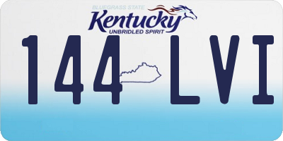 KY license plate 144LVI