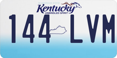 KY license plate 144LVM
