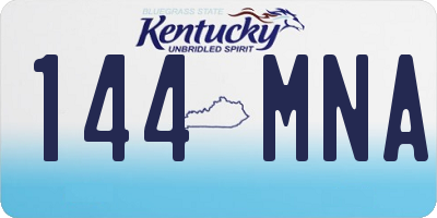 KY license plate 144MNA