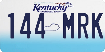 KY license plate 144MRK