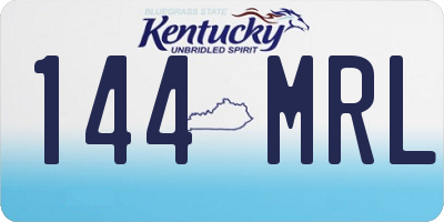 KY license plate 144MRL