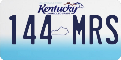 KY license plate 144MRS