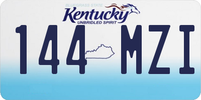 KY license plate 144MZI