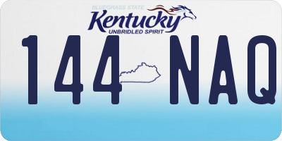 KY license plate 144NAQ
