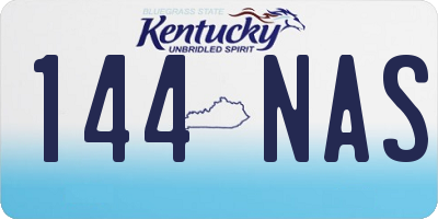 KY license plate 144NAS