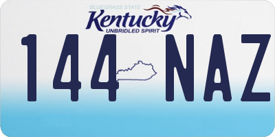 KY license plate 144NAZ