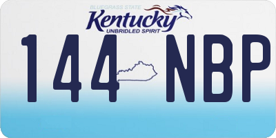 KY license plate 144NBP