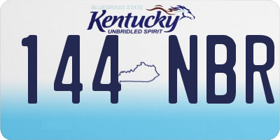 KY license plate 144NBR