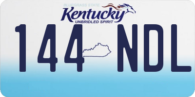 KY license plate 144NDL