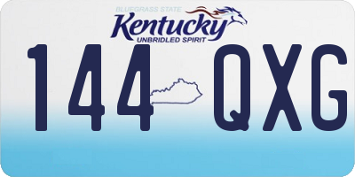 KY license plate 144QXG