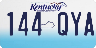 KY license plate 144QYA