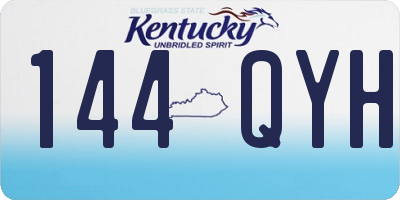KY license plate 144QYH
