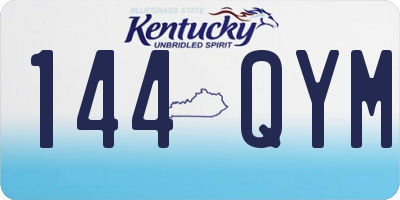 KY license plate 144QYM
