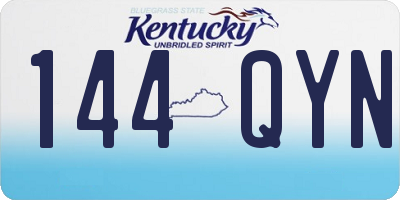KY license plate 144QYN