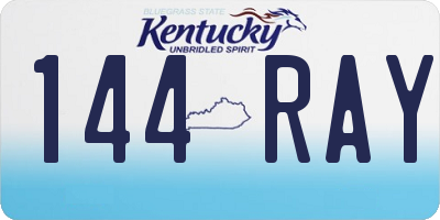 KY license plate 144RAY