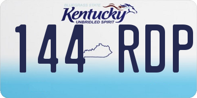 KY license plate 144RDP