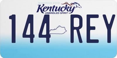 KY license plate 144REY