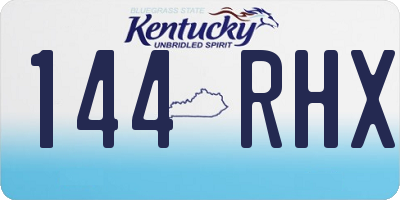 KY license plate 144RHX