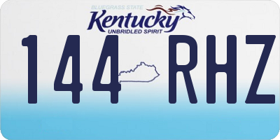 KY license plate 144RHZ