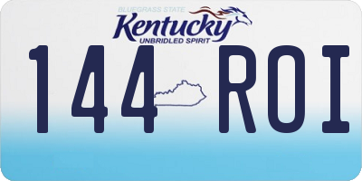 KY license plate 144ROI