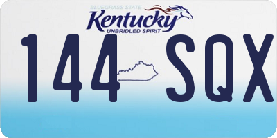 KY license plate 144SQX