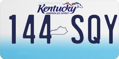 KY license plate 144SQY