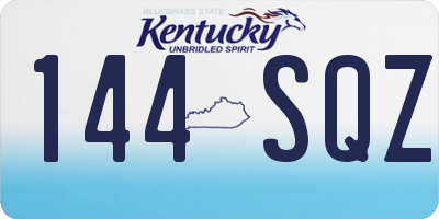 KY license plate 144SQZ