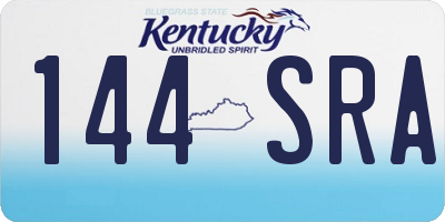 KY license plate 144SRA