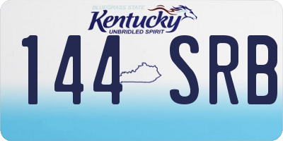 KY license plate 144SRB