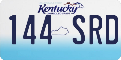KY license plate 144SRD