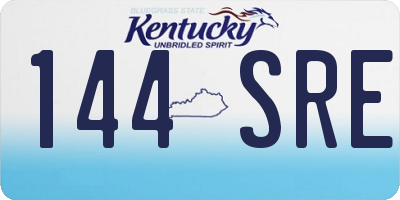 KY license plate 144SRE