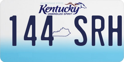 KY license plate 144SRH