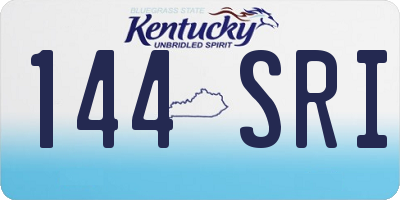 KY license plate 144SRI