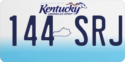 KY license plate 144SRJ