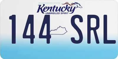 KY license plate 144SRL
