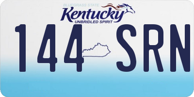 KY license plate 144SRN