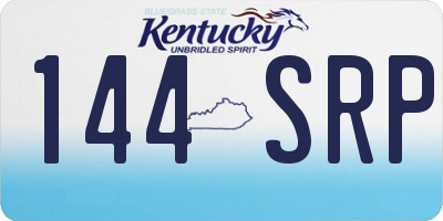 KY license plate 144SRP