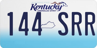 KY license plate 144SRR