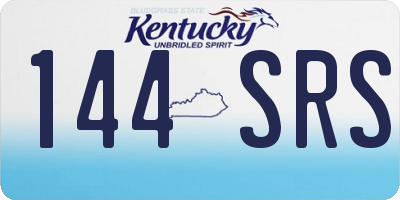 KY license plate 144SRS
