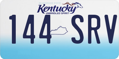 KY license plate 144SRV