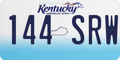 KY license plate 144SRW