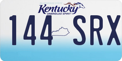 KY license plate 144SRX
