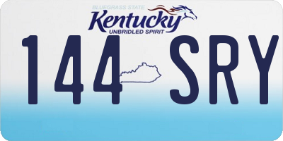 KY license plate 144SRY