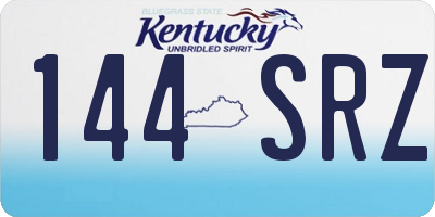 KY license plate 144SRZ
