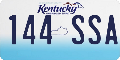 KY license plate 144SSA